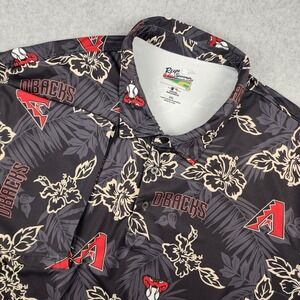 Reyn Spooner Men 3XL Black Arizona Diamondbacks Performance Polo Floral Hawaiian